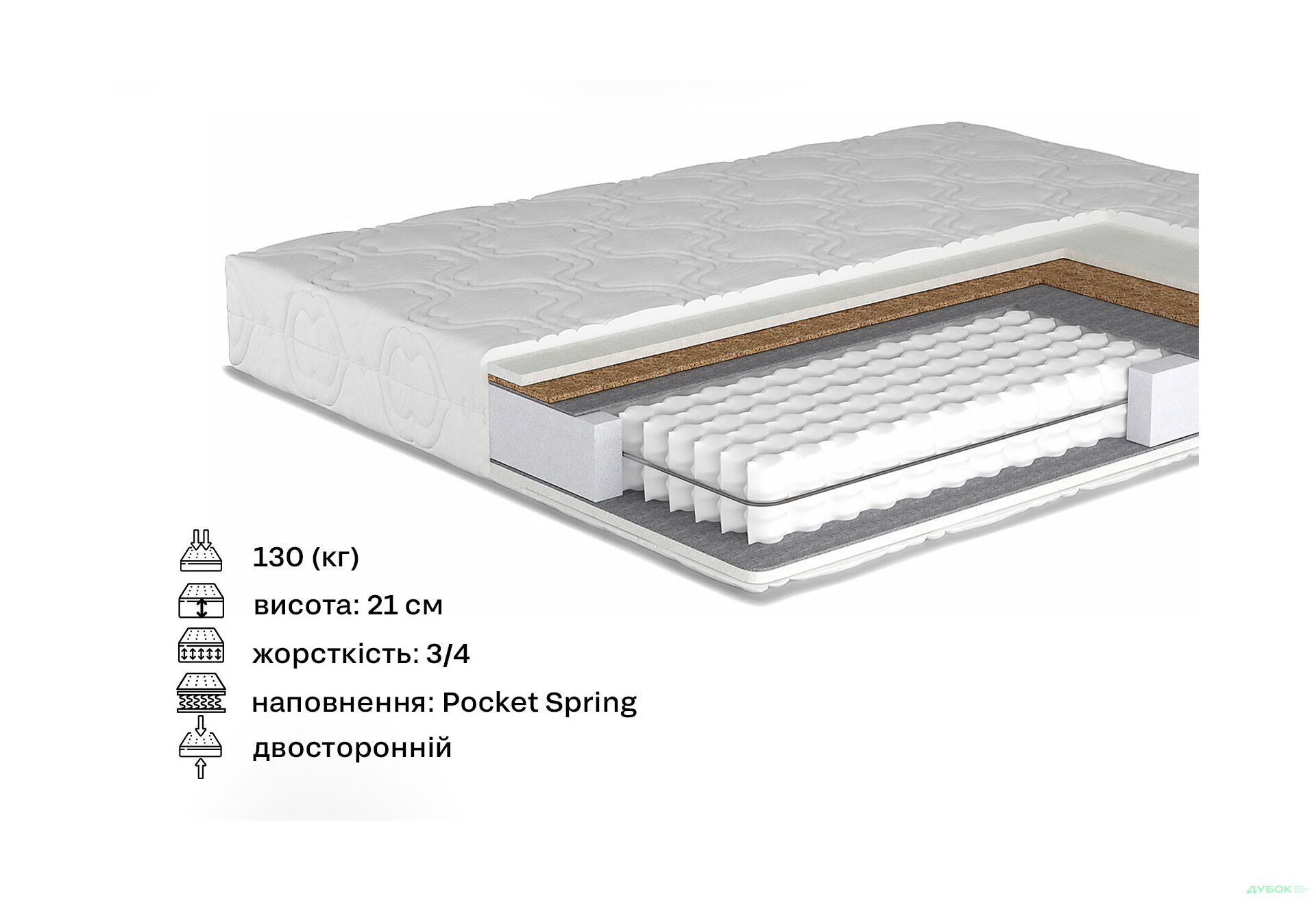 Ліжко-подіум MiroMark Тоні з матрацом Софія Нью 160x200 підйомне з каркасом, оливка - Зображення 11 Зображення 11 - Ліжко-подіум MiroMark Тоні з матрацом Софія Нью 160x200 підйомне з каркасом, оливка