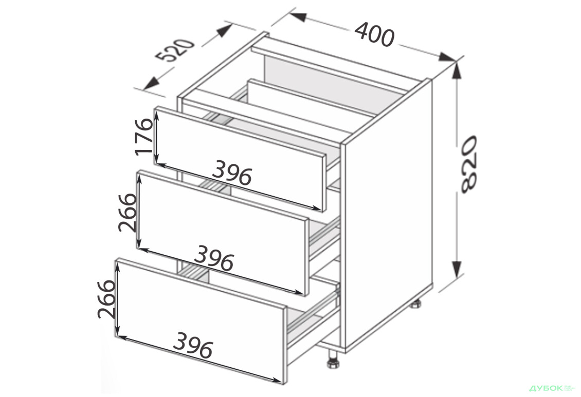 Изображение 2 - Низ 40Н3ШХ/820 Pro Hettich Мэри / Mary МироМарк