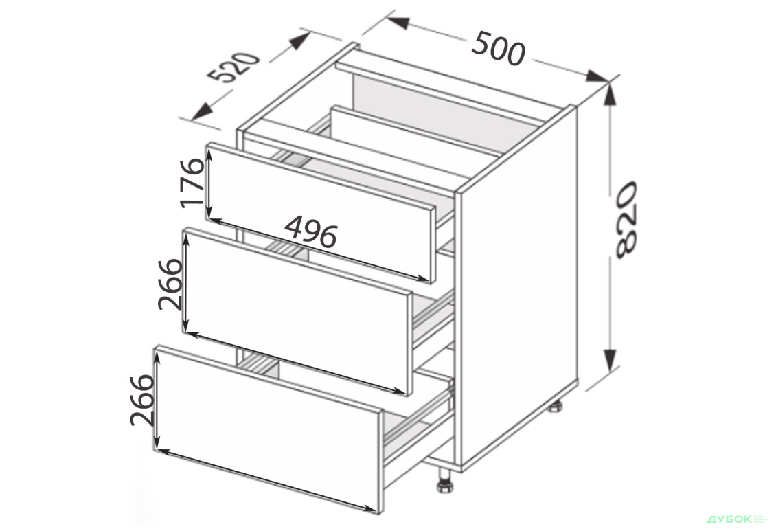 Изображение 2 - Низ 50Н3ШХ/820 Pro Hettich Мэри / Mary МироМарк