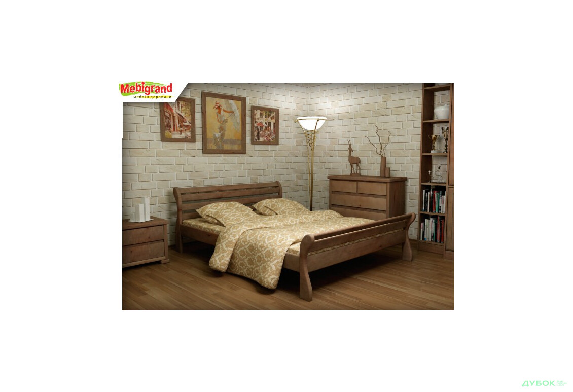 Ліжко двоспальне дерев'яне Верона 180 Mebigrand