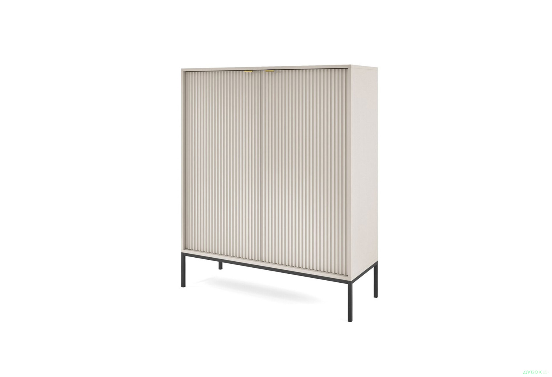 Комод Perfect Home Нова / Nova 2-дверний 104 см, кашемір, чорні ніжки - Зображення 1 Зображення 1 - Комод Perfect Home Нова / Nova 2-дверний 104 см, кашемір, чорні ніжки