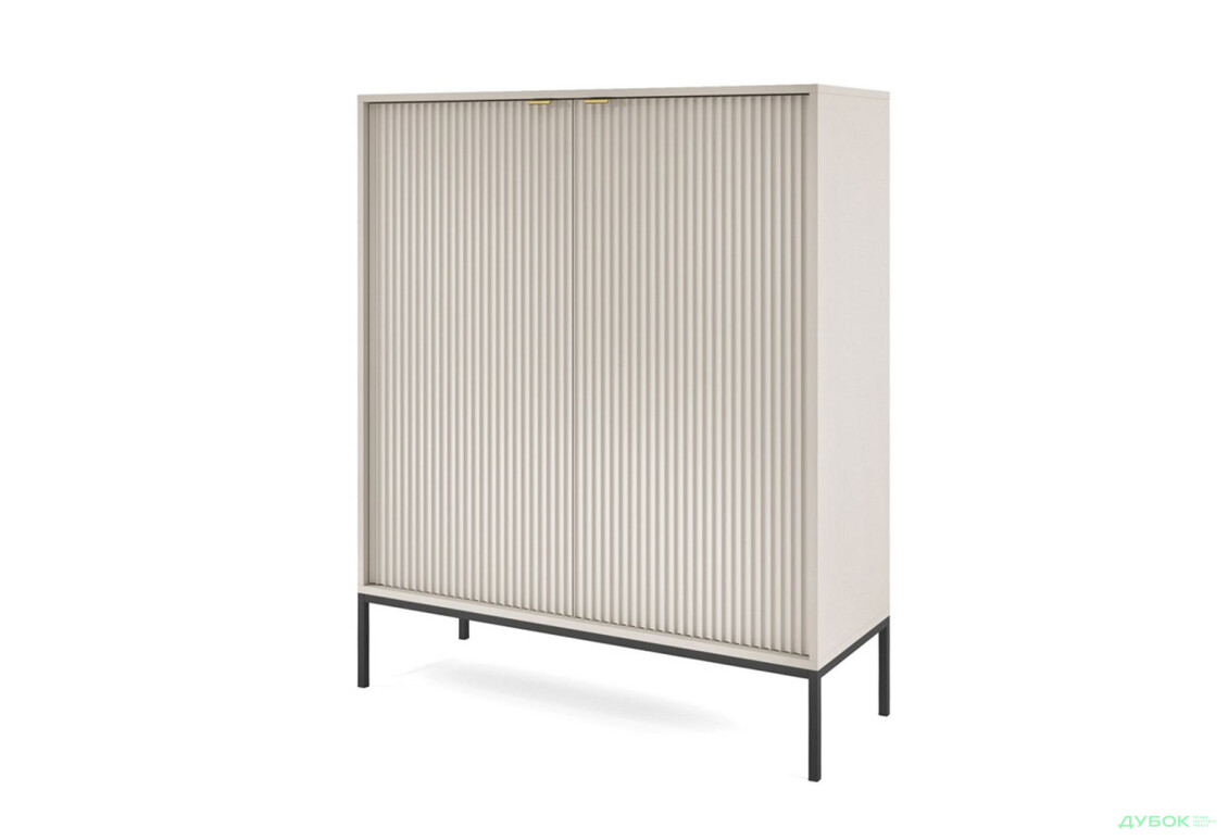 Комод Perfect Home Нова / Nova 2-дверний 104 см, кашемір, чорні ніжки - Зображення 1 Зображення 1 - Комод Perfect Home Нова / Nova 2-дверний 104 см, кашемір, чорні ніжки