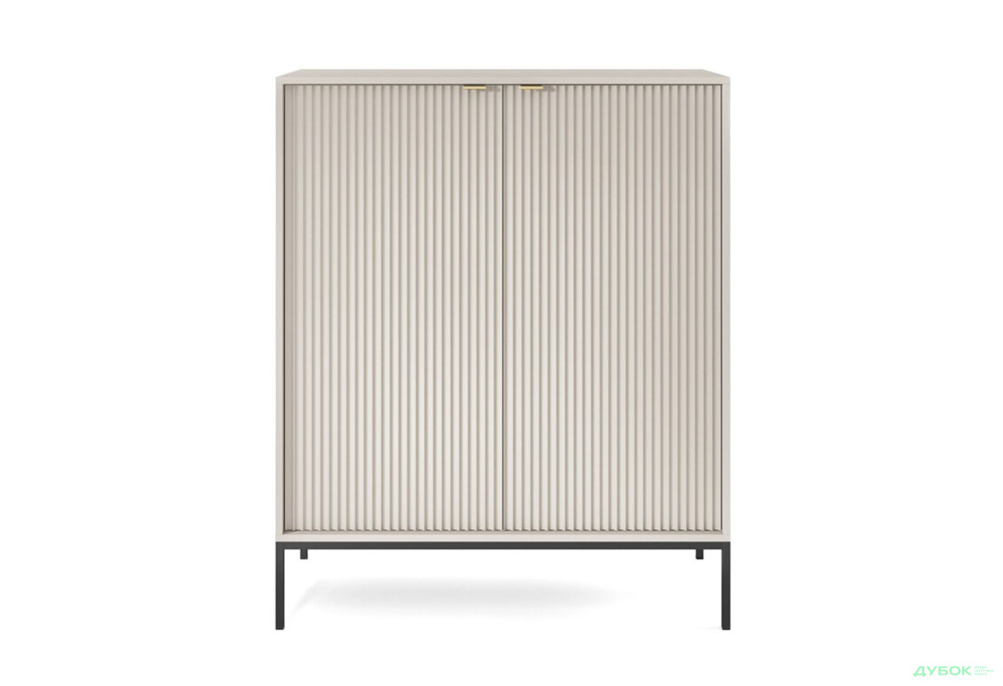 Комод Perfect Home Нова / Nova 2-дверний 104 см, кашемір, чорні ніжки - Зображення 4 Зображення 4 - Комод Perfect Home Нова / Nova 2-дверний 104 см, кашемір, чорні ніжки