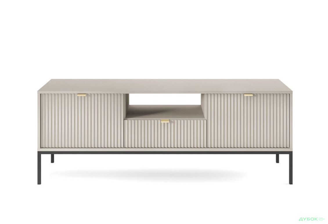 Тумба під ТВ Perfect Home Нова / Nova з 2 дверками, шухлядою та поличкою 154 см, кашемір, чорні ніжки - Зображення 3 Зображення 3 - Тумба під ТВ Perfect Home Нова / Nova з 2 дверками, шухлядою та поличкою 154 см, кашемір, чорні ніжки