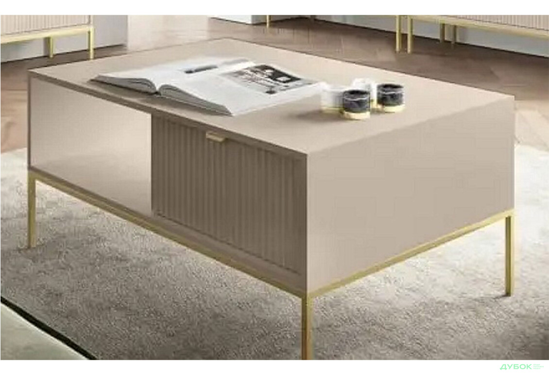 Изображение 3 - Стол журнальный Perfect Home Нова / Nova 104х68 см, кашемир, золотые ножки
