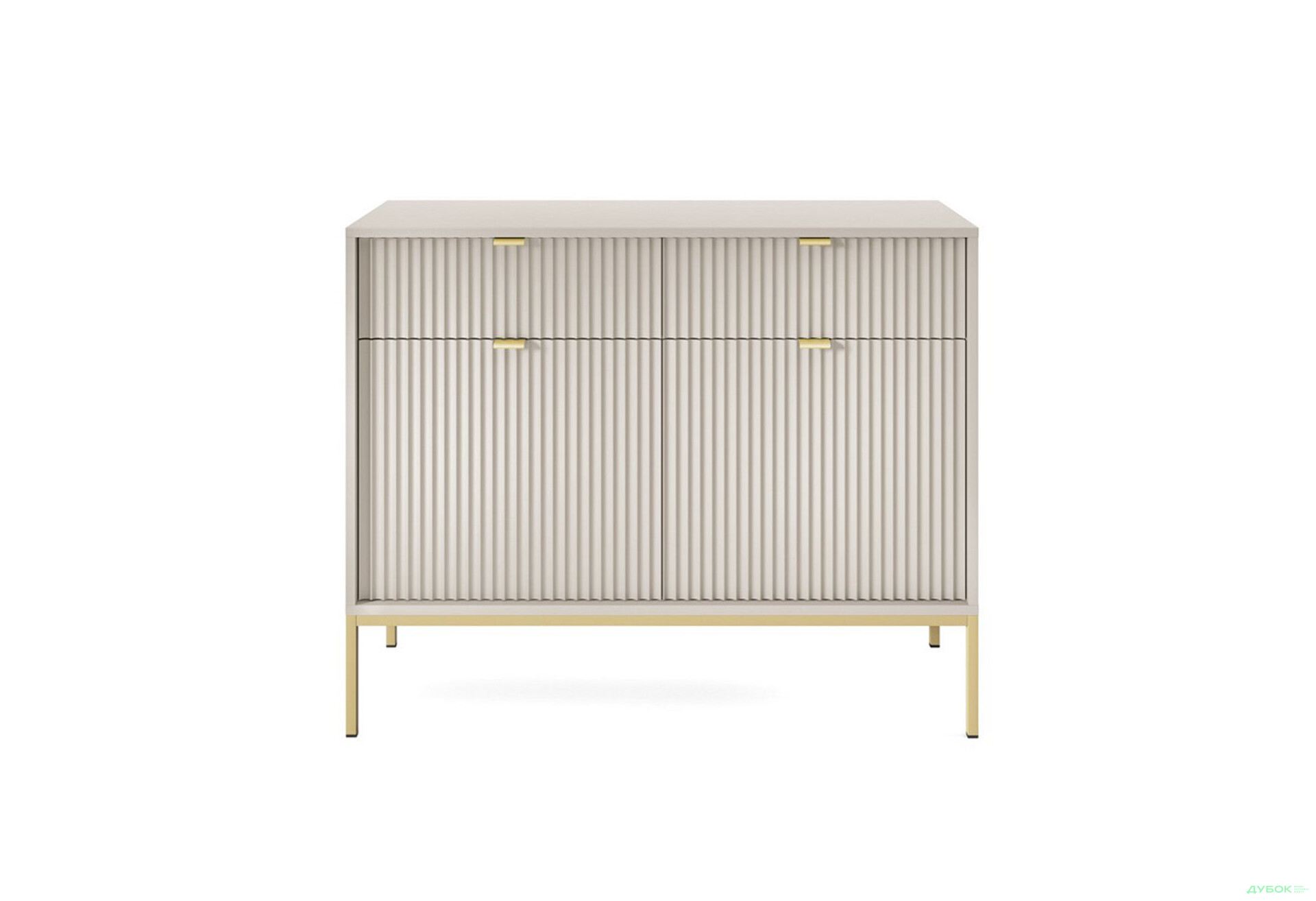 Комод Perfect Home Нова / Nova 2-дверний з 2 шухлядами 104 см, кашемір, золоті ніжки - Зображення 5 Зображення 5 - Комод Perfect Home Нова / Nova 2-дверний з 2 шухлядами 104 см, кашемір, золоті ніжки