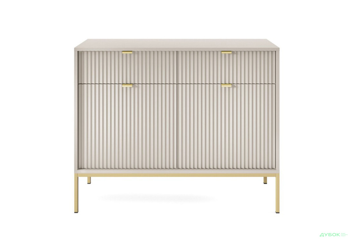 Комод Perfect Home Нова / Nova 2-дверний з 2 шухлядами 104 см, кашемір, золоті ніжки - Зображення 5 Зображення 5 - Комод Perfect Home Нова / Nova 2-дверний з 2 шухлядами 104 см, кашемір, золоті ніжки