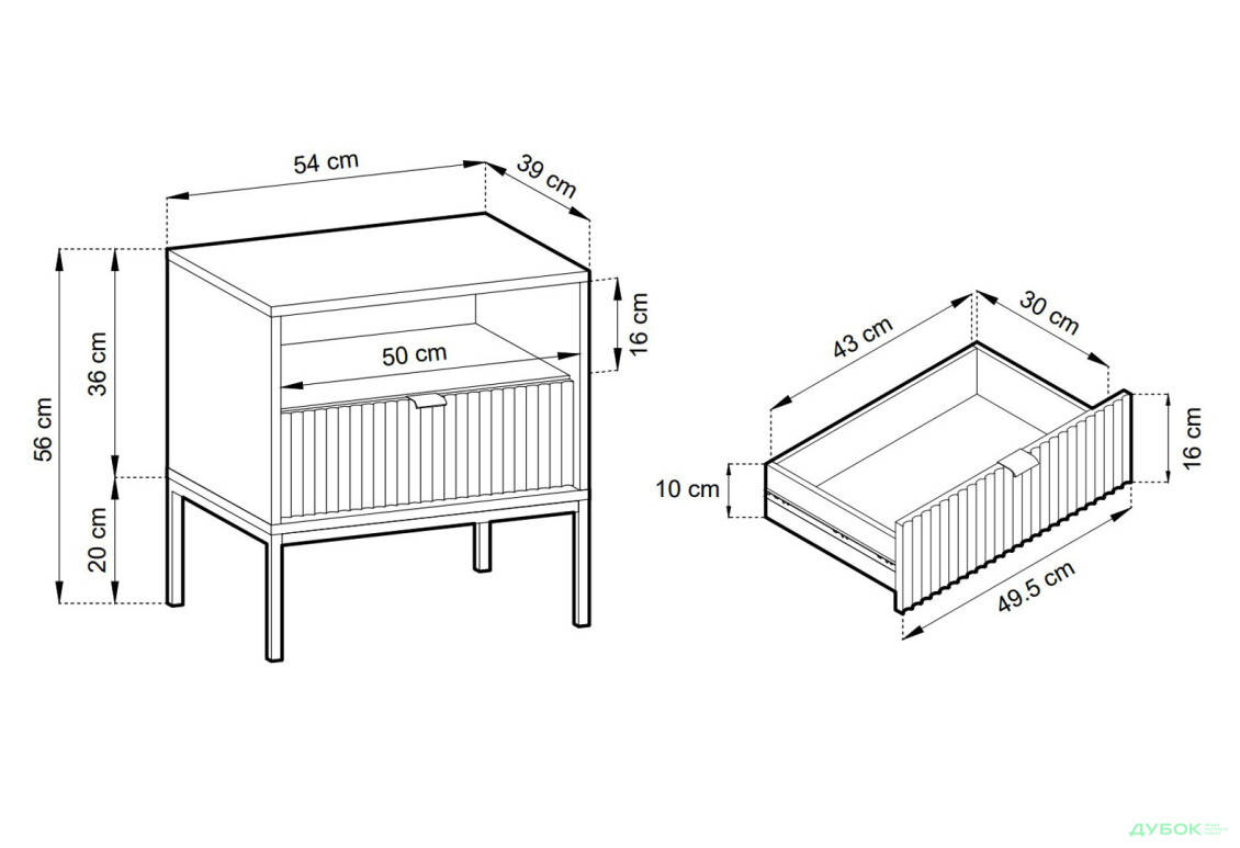 Приліжкова тумба Perfect Home Нова / Nova з шухлядою та полицею 54 см, кашемір, золоті ніжки - Зображення 5 Зображення 5 - Приліжкова тумба Perfect Home Нова / Nova з шухлядою та полицею 54 см, кашемір, золоті ніжки