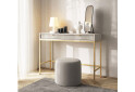 Стіл туалетний Perfect Home Нова / Nova з 2 шухлядами 104 см, кашемір, золоті ніжки - Зображення 2 Зображення 2 - Стіл туалетний Perfect Home Нова / Nova з 2 шухлядами 104 см, кашемір, золоті ніжки