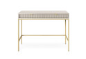 Стіл туалетний Perfect Home Нова / Nova з 2 шухлядами 104 см, кашемір, золоті ніжки - Зображення 4 Зображення 4 - Стіл туалетний Perfect Home Нова / Nova з 2 шухлядами 104 см, кашемір, золоті ніжки