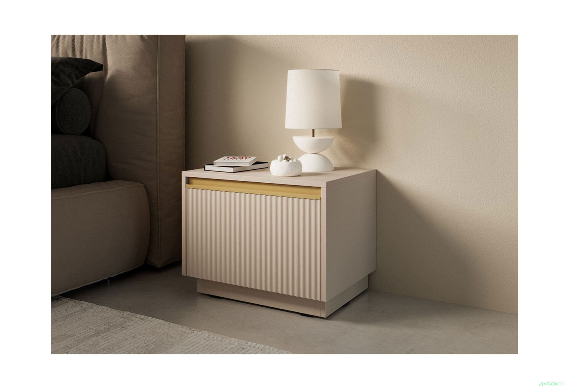 Изображение 2 - Тумба прикроватная Perfect Home Роял / Royal S54 53 см, бежевый