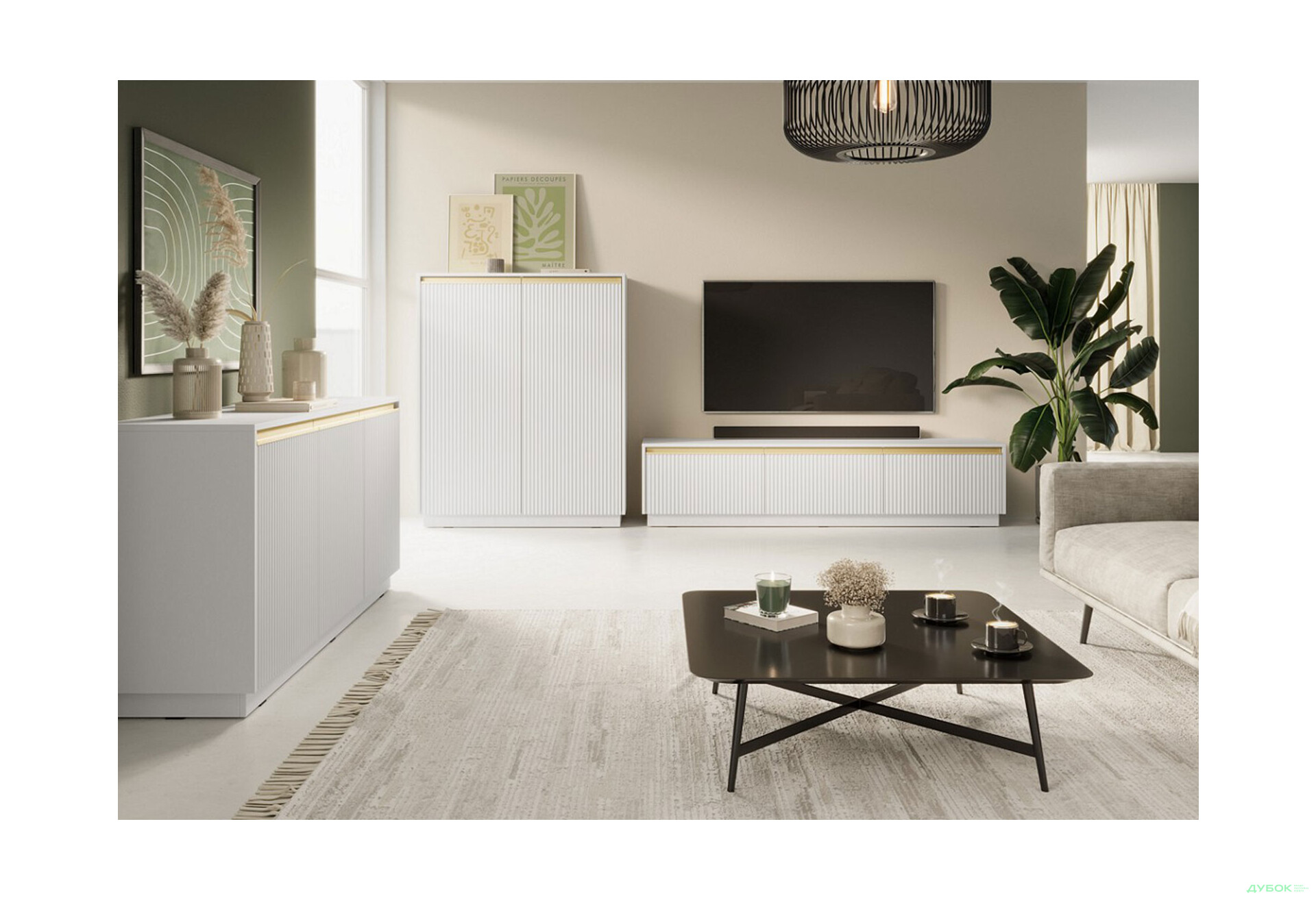 Гостиная Perfect Home Роял / Royal, белая - Изображение 1 Изображение 1 - Гостиная Perfect Home Роял / Royal, белая