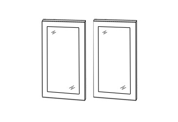 Фасад 80В Вітрина 2дв 900мм Вінтаж