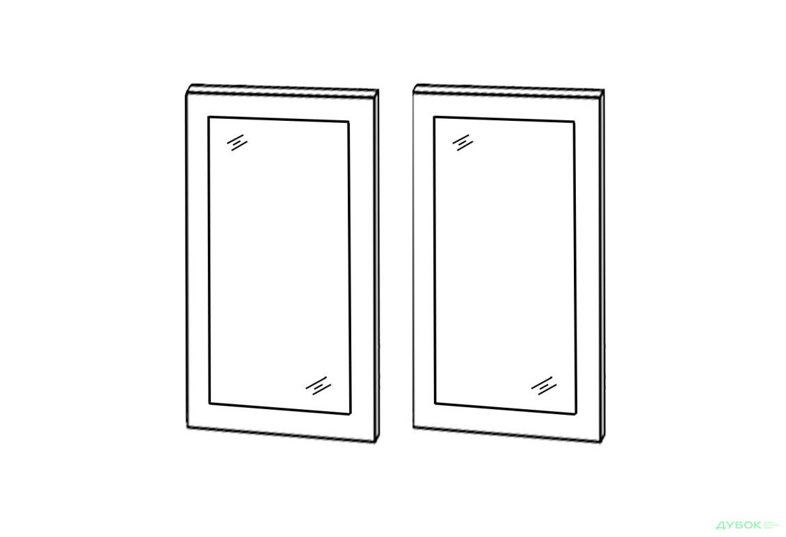 Фасад 80В Вітрина 2дв 900мм Вінтаж MiroMark - Зображення 1 Зображення 1 - Фасад 80В Вітрина 2дв 900мм Вінтаж MiroMark