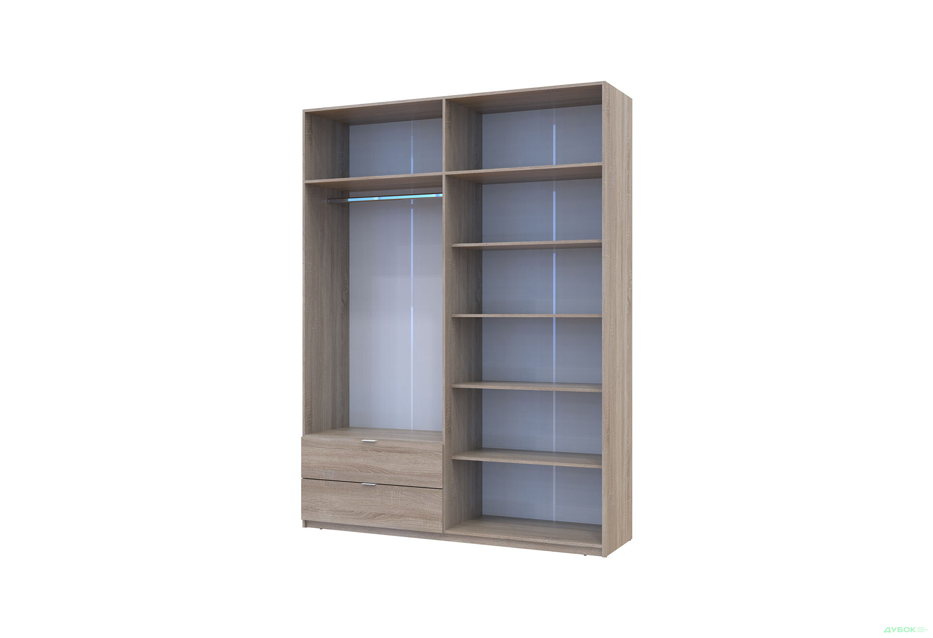 Зображення 7 - Шафа Doros Лукас з антресоллю 180 см Дуб сонома