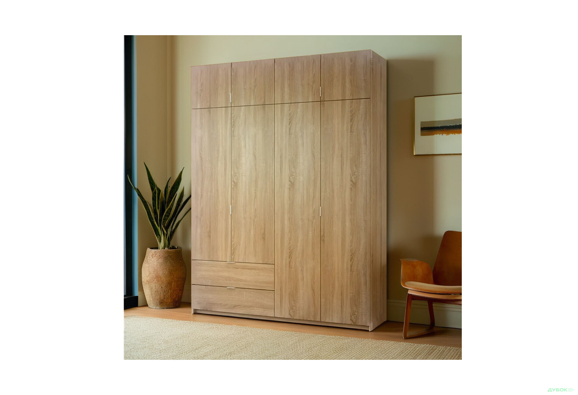 Зображення 2 - Шафа Doros Лукас з антресоллю 180 см Дуб сонома