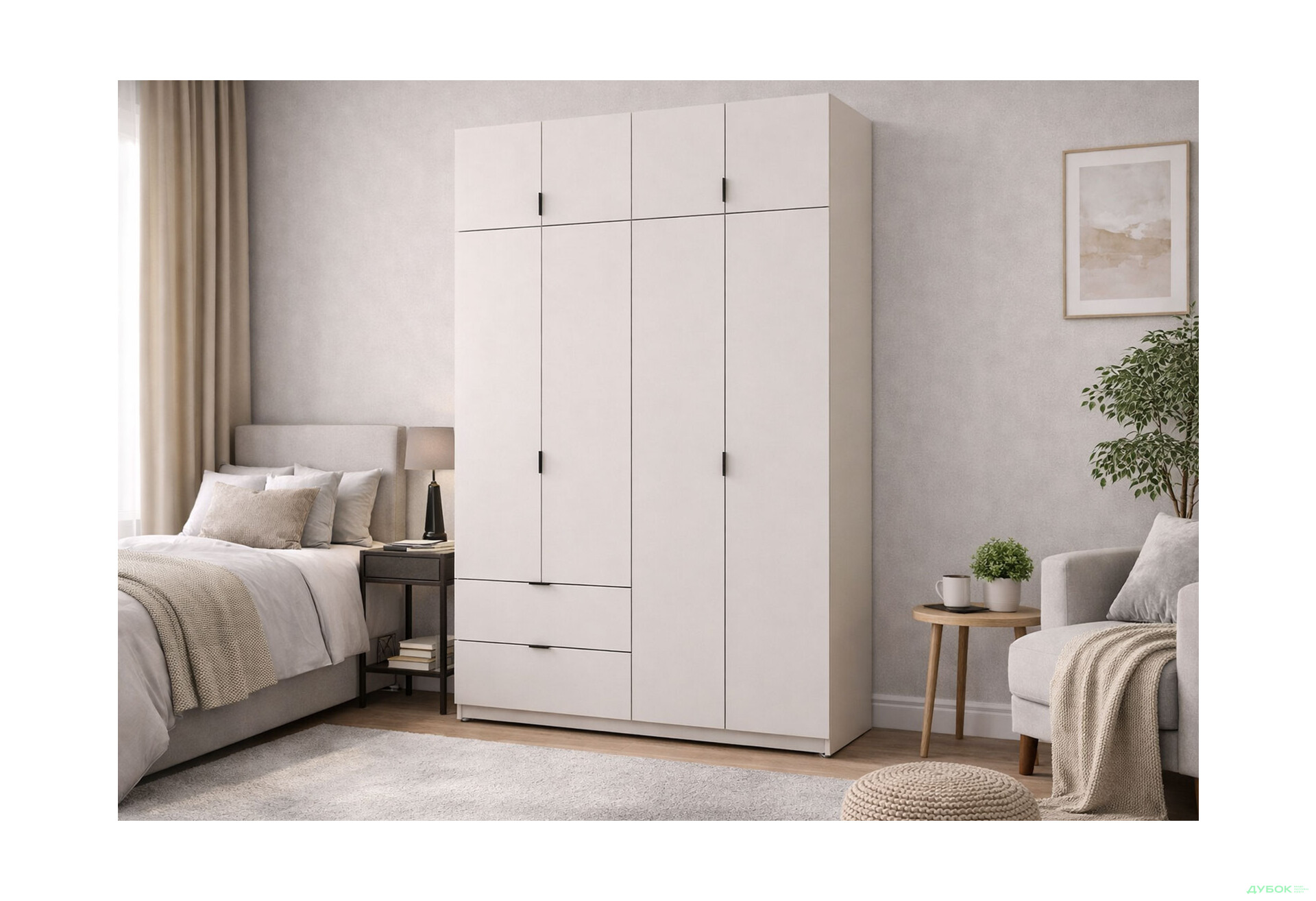 Изображение 2 - Шкаф Doros Лукас с антресолью 160 см Кашемир