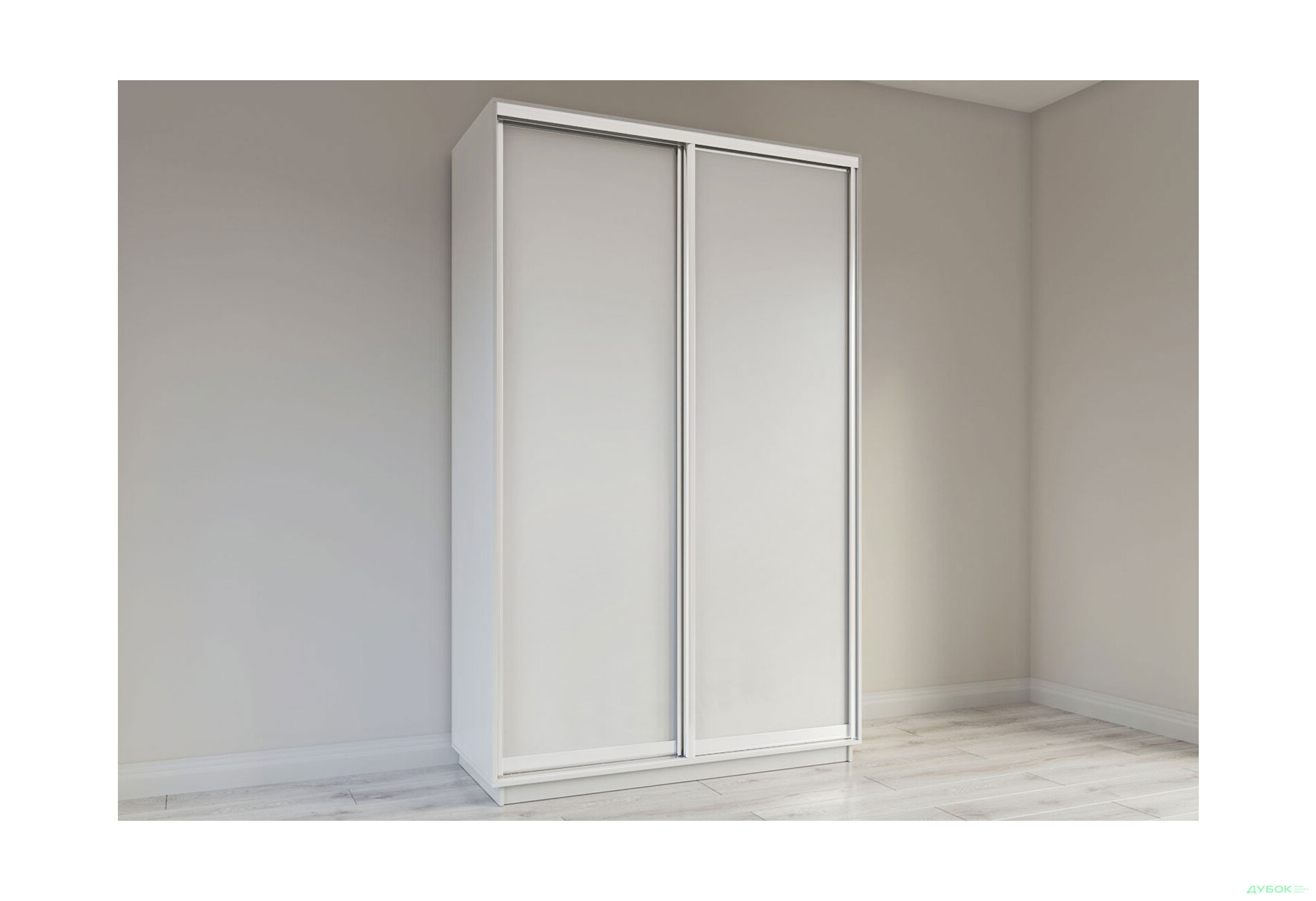 Зображення 1 - Шафа-купе Практик №10 Garant 2-дверна 2 ДСП 110x240x60 см, німфея альба