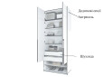 Изображение 6 - Шкаф-пенал Moreli Ramo / Рамо R-0003 2-дверный с полками 100,1 см, антрацит