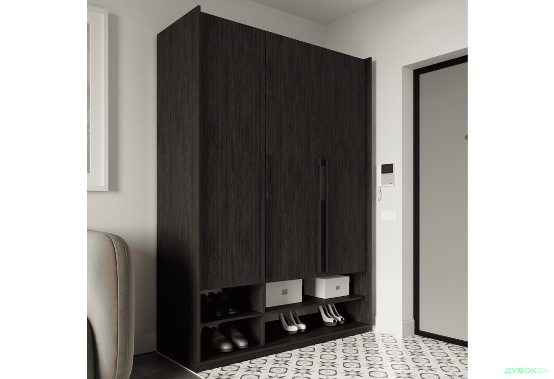 Шафа Moreli Ramo / Рамо R-0005 3-дверна з полицями 148,4 см, венге - Зображення 2 Зображення 2 - Шафа Moreli Ramo / Рамо R-0005 3-дверна з полицями 148,4 см, венге