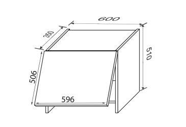 Верх 60ВВТ/510 1дв витяжка телескоп Зображення Верх 60ВВТ/510 1дв витяжка телескоп