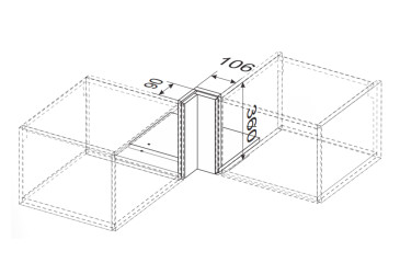 Верх Кут 90°/360 антресоль обманка Зображення Верх Кут 90°/360 антресоль обманка