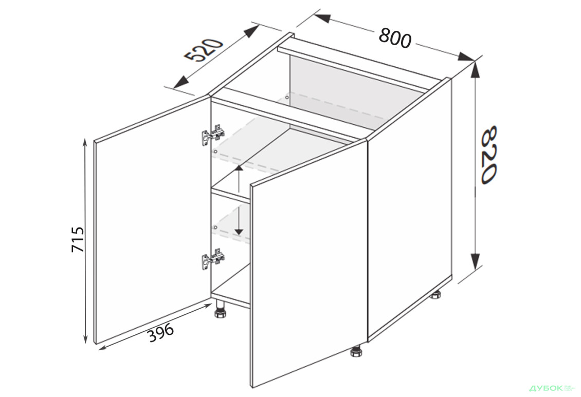 Низ 80Н/820 2дв Вінтаж / Vintage MiroMark - Зображення 2 Зображення 2 - Низ 80Н/820 2дв Вінтаж / Vintage MiroMark