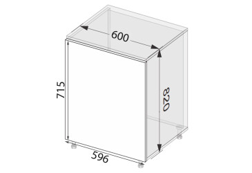 Фасад 60Н/720 Посудомийка Зображення Фасад 60Н/720 Посудомийка