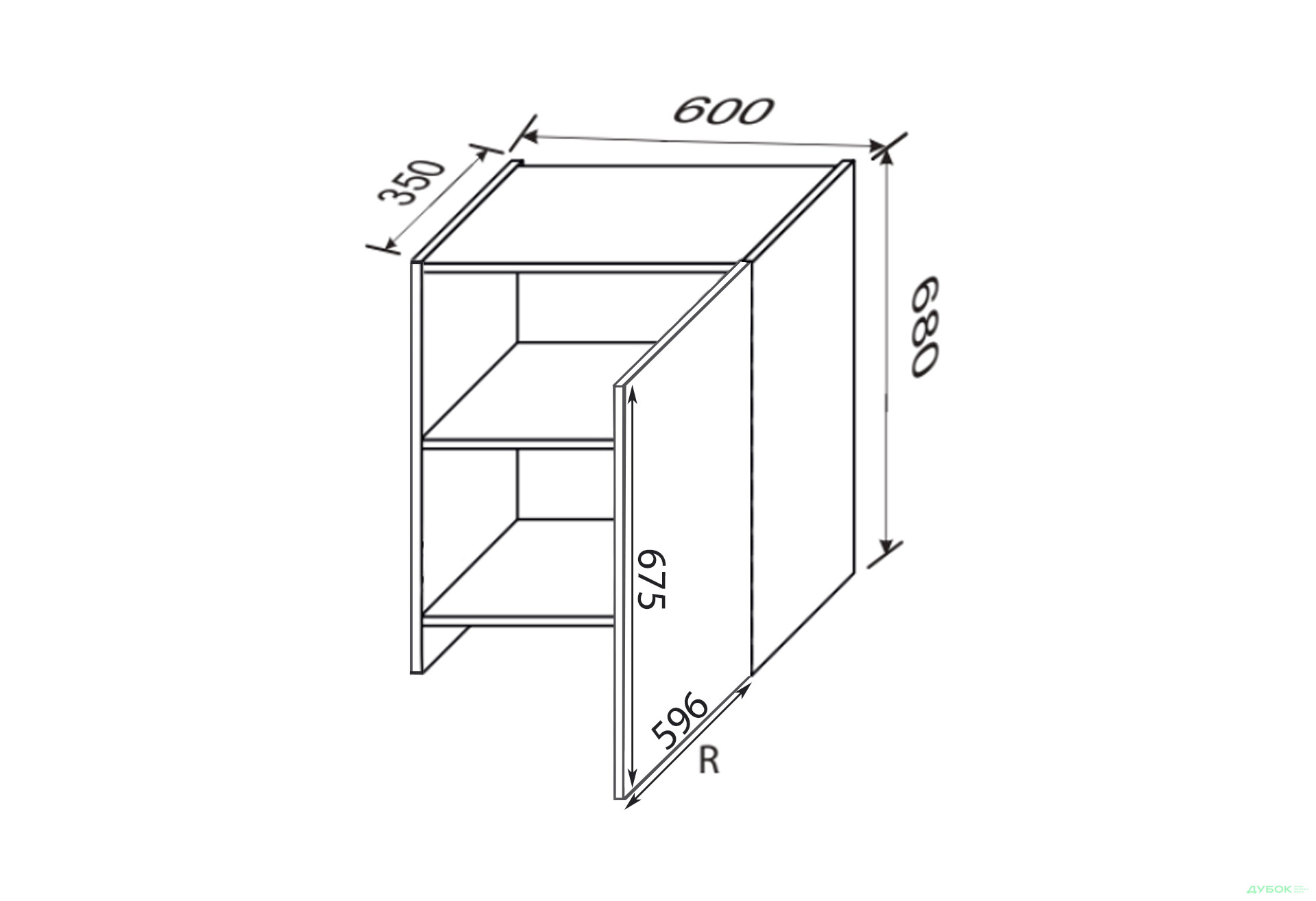 Изображение 2 - Верх 60ВВТ/680 1дв вытяжка телескоп правая Винтаж / Vintage МироМарк