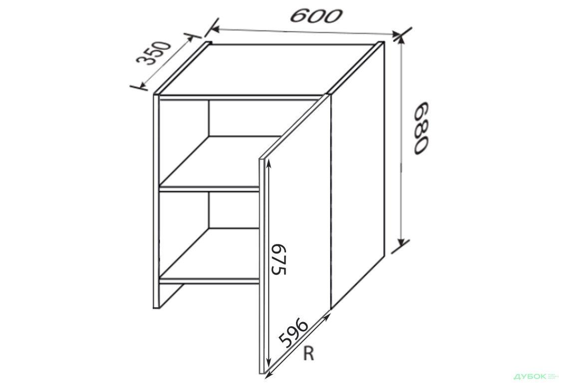 Изображение 2 - Верх 60ВВТ/680 1дв вытяжка телескоп правая Винтаж / Vintage МироМарк