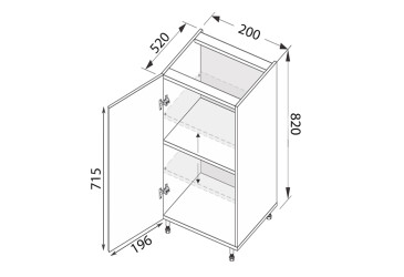 Зображення Низ 20Н/820 1дв Pro Blum