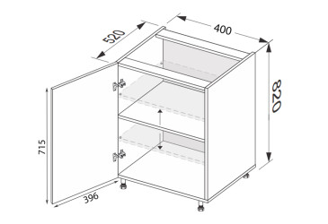 Зображення Низ 40Н/820 1дв Pro Blum