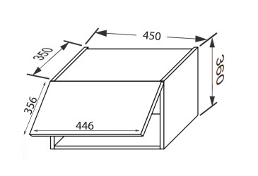 Верх 45В/360 1дв Aventos Pro Blum Зображення Верх 45В/360 1дв Aventos Pro Blum