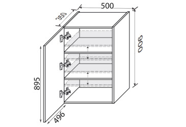Верх 50В/900 1дв Pro Blum Зображення Верх 50В/900 1дв Pro Blum
