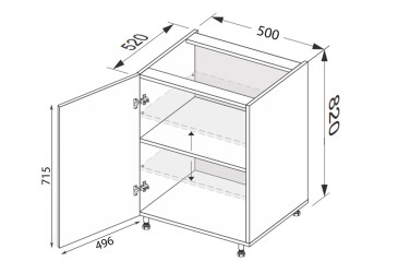 Зображення Низ 50Н/820 1дв Pro Blum
