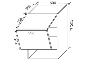 Верх 60В/720 2дв Aventos Pro Blum Зображення Верх 60В/720 2дв Aventos Pro Blum