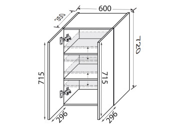 Верх 60В/720 2дв Pro Blum Зображення Верх 60В/720 2дв Pro Blum