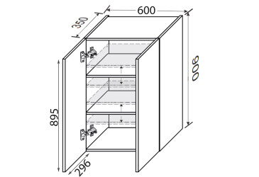 Верх 60В/900 2дв Pro Blum Зображення Верх 60В/900 2дв Pro Blum