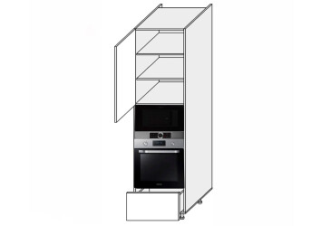 Пенал 60ПДМ1ШХ/2320 духовка + мікрохвильовка Pro Blum+Hettich