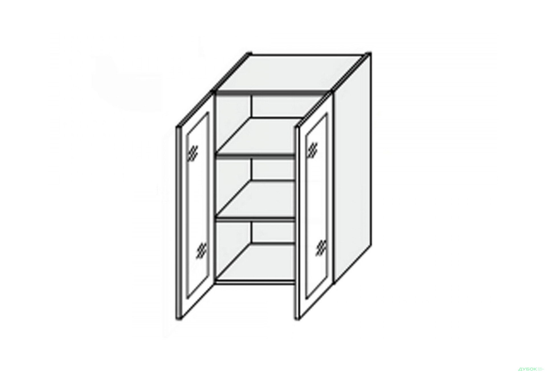 Зображення 1 - Верх 80В/900 2дв вітрина Pro Blum Вінтаж / Vintage MiroMark