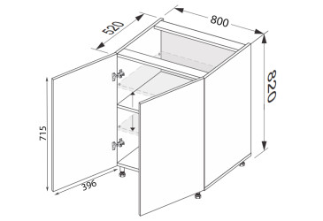 Зображення Низ 80Н/820 2дв Pro Blum