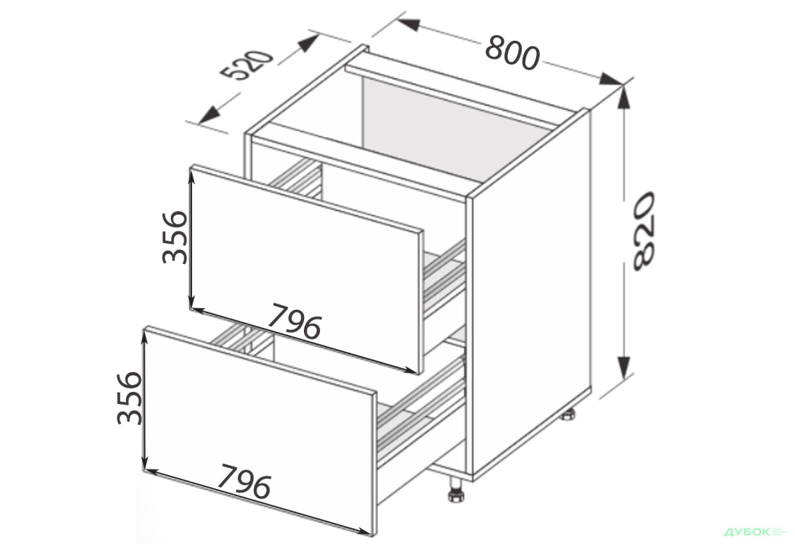 Изображение 2 - Низ 80Н2ШХ/820 Pro Hettich Винтаж / Vintage МироМарк