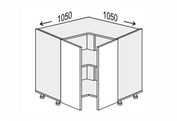 Низ кут Н 90°/820 2дв Pro Blum