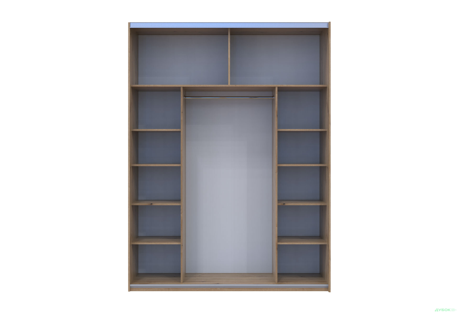 Шкаф-купе Doros G-Caiser / Джи-Кейзер 2-дверный со стеклом 180 см, дуб эвок / чёрный - Изображение 4 Изображение 4 - Шкаф-купе Doros G-Caiser / Джи-Кейзер 2-дверный со стеклом 180 см, дуб эвок / чёрный