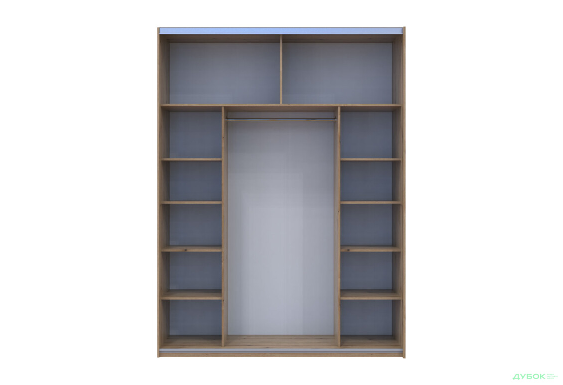 Шкаф-купе Doros G-Caiser / Джи-Кейзер 2-дверный со стеклом 180 см, дуб эвок / чёрный - Изображение 4 Изображение 4 - Шкаф-купе Doros G-Caiser / Джи-Кейзер 2-дверный со стеклом 180 см, дуб эвок / чёрный