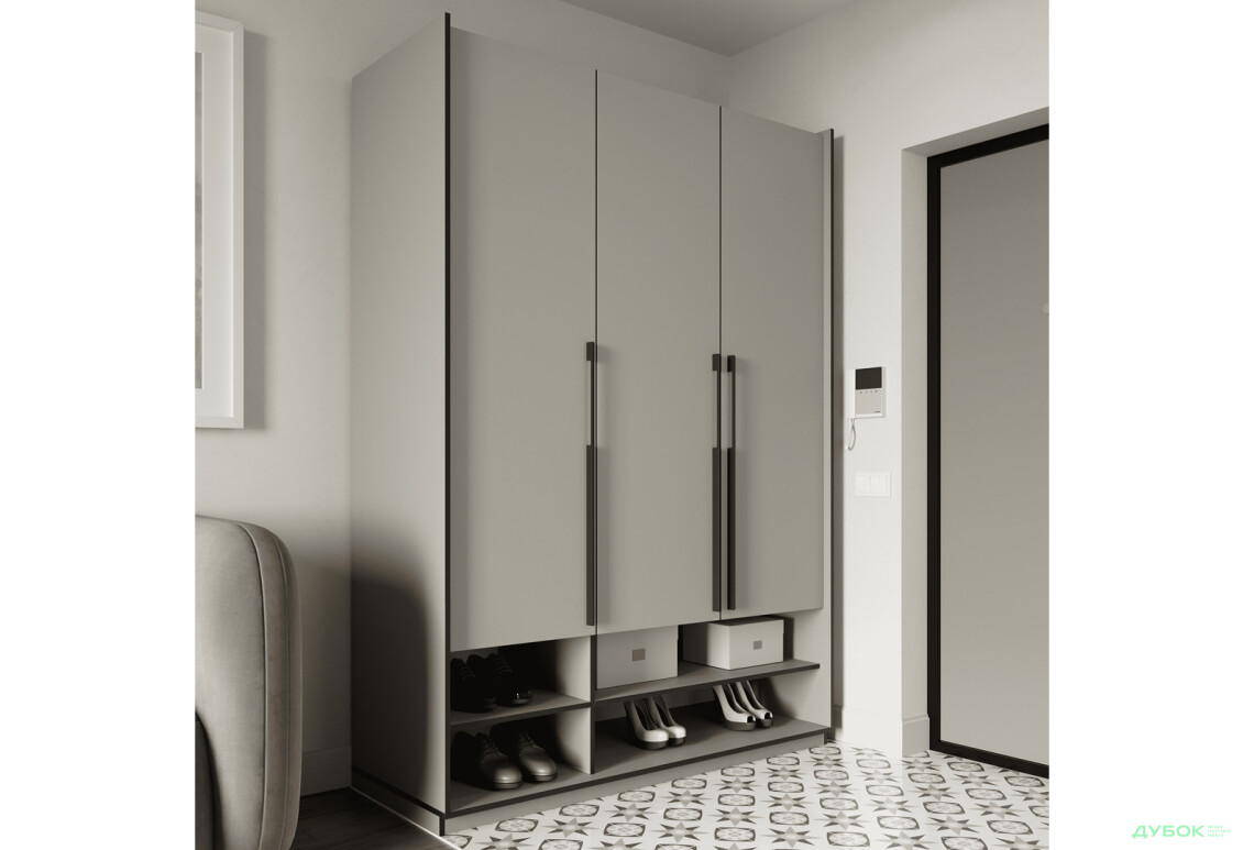 Шкаф Moreli Ramo / Рамо R-0006 3-дверный со штангой и полками 148,4 см, кашемир - Изображение 2 Изображение 2 - Шкаф Moreli Ramo / Рамо R-0006 3-дверный со штангой и полками 148,4 см, кашемир