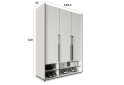 Шкаф Moreli Ramo / Рамо R-0006 3-дверный со штангой и полками 148,4 см, белый - Изображение 4 Изображение 4 - Шкаф Moreli Ramo / Рамо R-0006 3-дверный со штангой и полками 148,4 см, белый