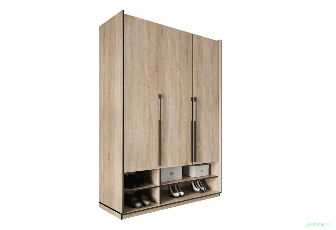 Шкаф Moreli Ramo / Рамо R-0006 3-дверный со штангой и полками 148,4 см, дуб сонома - Изображение 1 Изображение 1 - Шкаф Moreli Ramo / Рамо R-0006 3-дверный со штангой и полками 148,4 см, дуб сонома
