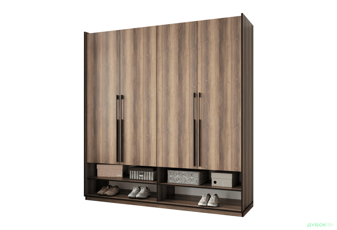 Шкаф Moreli Ramo / Рамо R-0008 4-дверный со штангами и полками 196,8 см, дуб кверкус - Изображение 1 Изображение 1 - Шкаф Moreli Ramo / Рамо R-0008 4-дверный со штангами и полками 196,8 см, дуб кверкус