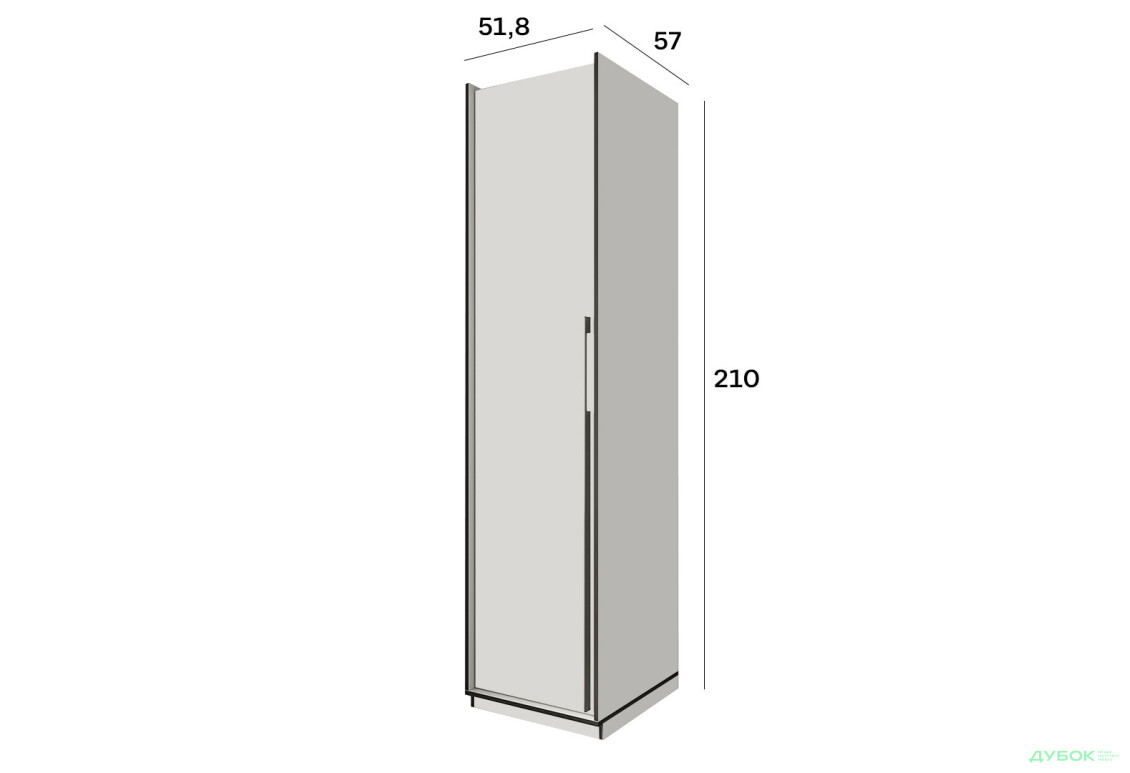 Пенал Moreli Ramo / Рамо R-0011 з полицями 51,8 см, білий - Зображення 4 Зображення 4 - Пенал Moreli Ramo / Рамо R-0011 з полицями 51,8 см, білий
